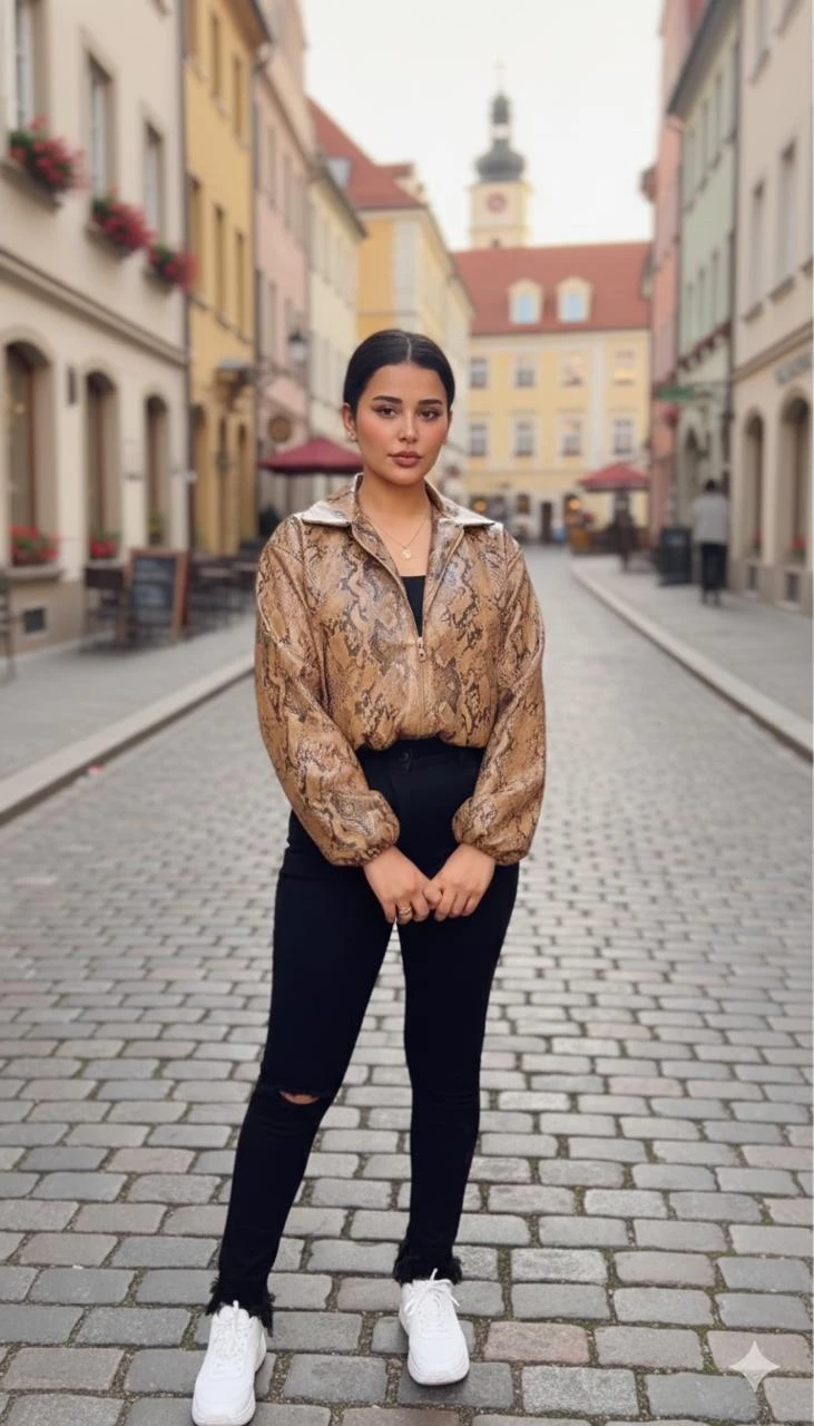 Jacket SNAKE LEATHER ZIP