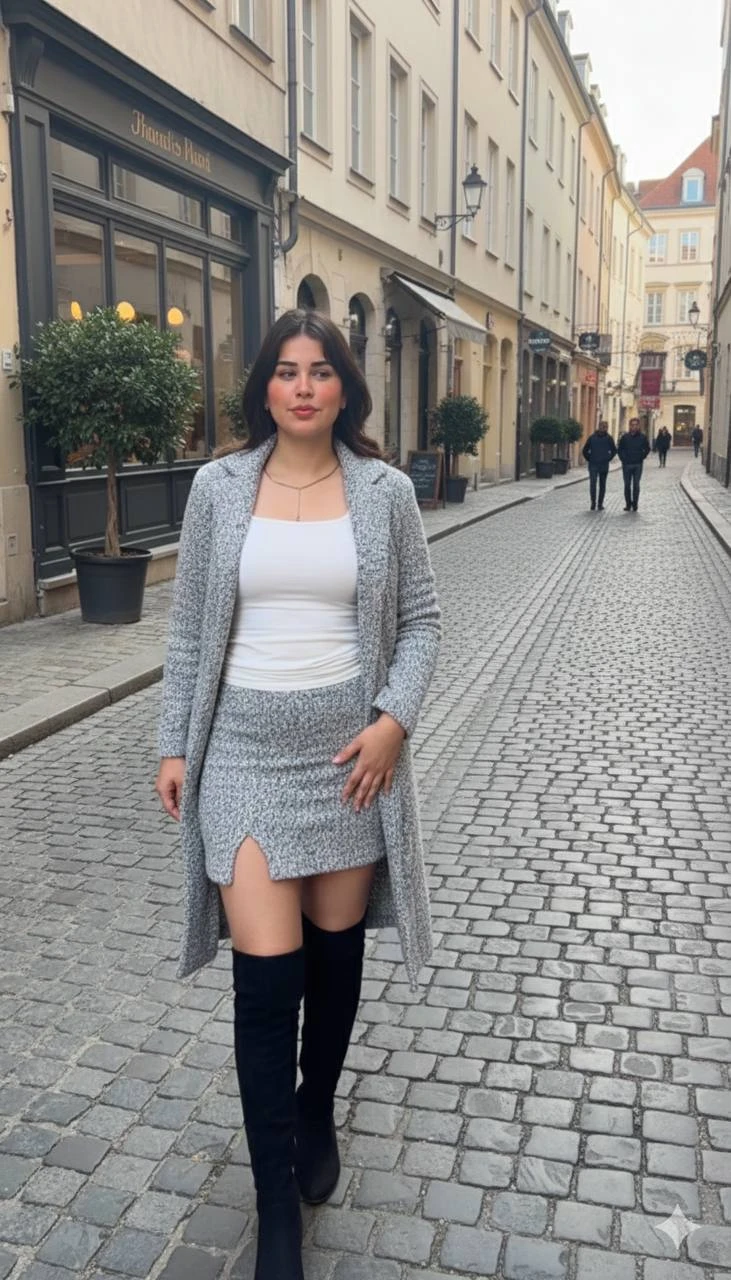 SET OPEN COAT WITH SKIRT