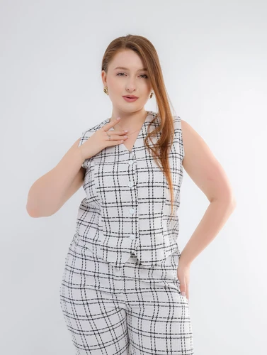 set tweed vest and pant plaid